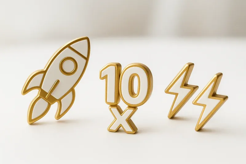 Gold and white instant game icons on clean white surface